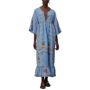 Farm Rio Womens  Embroidered Pineapple Cover-Up